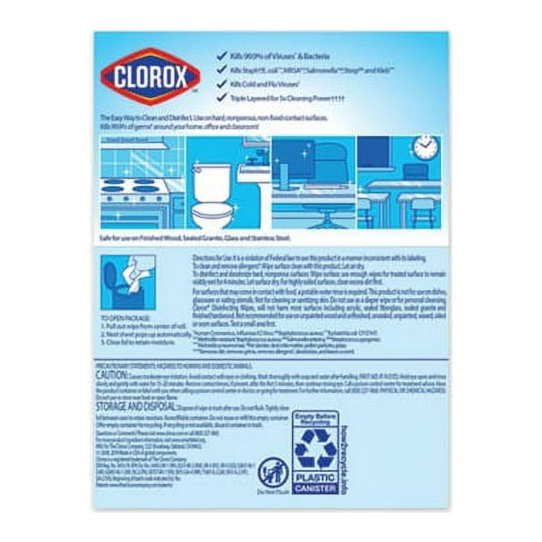 Clorox® Disinfecting Wipes, 7 x 8, Fresh Scent, 35 Wipes Per Tub, Box Of  12 Tubs - Zerbee