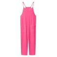 thumbnail image 5 of Gubotare Baby Girls One-Piece Rompers Girls Sleeveless Summer Romper Overalls Jumpsuits Kids Size 5-6T (Hot Pink,5-6 Years), 5 of 9