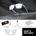 thumbnail image 3 of Oakley OO9483 Exchange Sun Rectangle Shaped Polarized Sunglasses for Men & Women - Includes Official Eyewear Kit - Polished Clear Frame with Prizm Deep Water Lens, 3 of 6