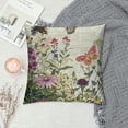 thumbnail image 2 of ARISTURING Spring Floral Pillow Covers Wildflower Sage Green Flowers Butterfly Print Decorative Throw Pillow Covers Square Cushion Cover Rustic Decor for Picnic Party Wedding Living Room, 2 of 5