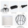 thumbnail image 5 of Black Bedside Table Lamp Modern Style Hollowed Out Base with Linen Fabric Shade, 5 of 6