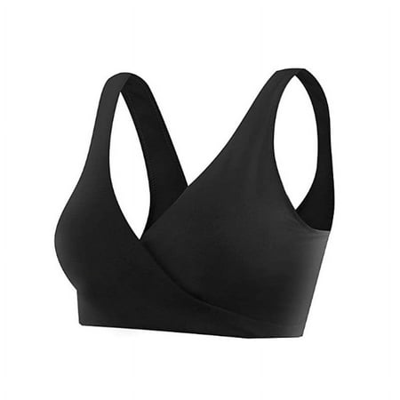 

Black 2023 Friday Deals Floleo Bras Clearance Summer Fall Pregnant Women s Plain Color Bra Maternity Nursing Bras Vest Tops