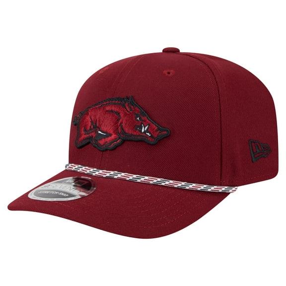 Men's New Era Cardinal Arkansas Razorbacks Game Day Multi-Rope 9SEVENTY Stretch-Snap Hat