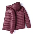 thumbnail image 2 of Men's Packable Puffer Jacket Hooded Lightweight Winter Coat Basic Full Zip Quilted Warm Down Outerwear, 2 of 5