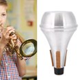 thumbnail image 1 of Cergrey Trumpet Accessory, Practice Trumpet Mute, Aluminum Alloy & Cork Strips Practice Trumpet Mute Brasses Musical Instrument Part Accessory, 1 of 7