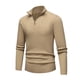 thumbnail image 1 of pstuiky camisas de manga larga para hombre, Suéter informal de manga larga con cuello alto y cremallera lisa para hombre tops de invierno para hombre xxxl, 1 of 9