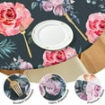 thumbnail image 4 of Round Fitted Tablecloth with Elastic Edges Fits 36"-44" Round Tables Pioneer Colorful Floral Waterproof Table Cover Washable Indoor and Outdoor for Party Kitchen Dinner Banquet Patio Picnic, 4 of 7