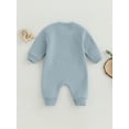 thumbnail image 5 of Bagilaanoe Newborn Baby Girl Boys Fall Jumpsuit Letter Embroidery Long Sleeve Bodysuit 3M 6M 12M 18M Infant Casual One Piece Rompers, 5 of 8
