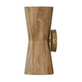 thumbnail image 3 of Capital Lighting 651021 Nadeau 2 Light 15" Tall Wall Sconce - Light Wood / Patinaed Brass, 3 of 5