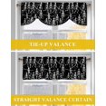 thumbnail image 6 of Halloween Skull Tie Up Valances Curtain, Adjustable Kitchen Sport Yoga Skeleton Valances for Windows Decor, Rod Pocket Short Curtains Set for Bedroom/Bathroom, 60"x18", 6 of 8