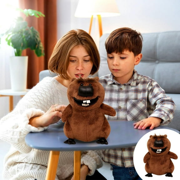 Lifelike Beaver Toy - Realistic Stuffed Animal with Big Teeth Animated Doll for Kids for Birthday Parties and Collectors - 8 Inches Small Size