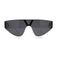 thumbnail image 3 of Womens Lion Emblem Triangular Shield Luxury Fashion Sunglasses White Black, 3 of 4