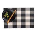 thumbnail image 2 of Restaurantware-Carmel Mesh 16 x 12 Inch Table Placemats, Set Of 6 Woven Washable Placemats - Large Gingham Print, No Stain, Black And White Kitchen Placemats, Heat Tolerant, Easy To Clean, 2 of 4