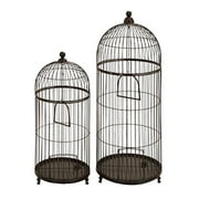 Angle View: Woodland Imports Garden Decor Bird Cage (Set of 2)
