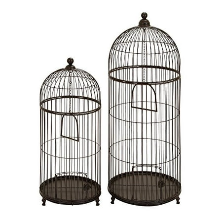 Woodland Imports Garden Decor Bird Cage (Set of 2)