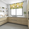thumbnail image 4 of Sunflower Gnomes Valance Curtains for Kitchen/Living Room/Bathroom/Bedroom Window, Rod Pocket Small Topper Half Short Window Curtains Voile Sheer Scarf, Spring Summer Botanical Florals 42"x18", 4 of 8