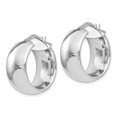thumbnail image 2 of FB Jewels Leslie's Sterling Silver Rhodium-plated Hoop Earrings, 2 of 3