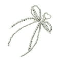 thumbnail image 5 of Unique Bargains 1 Pc Handbag Charms Keychains Double Bows Bag Accessories Silver Tone, 5 of 5
