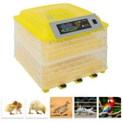 2 in 1 112-Egg Incubator Digital Temperature Control Automatic Poultry Chicken Hatcher Yellow