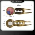 thumbnail image 2 of Golf Bandera Americana Metal Verde Tenedor Marca Creativa Bola Tenedor Regalo de Recuerdo, Aleación de Aluminio con Marcador de Bola, 2 of 5