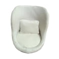 thumbnail image 4 of Mini sofá para posar, silla para fotos infantiles, silla pequeña, bonita, cómoda y decorativa para bebés. Blanco con almohada, 4 of 9