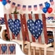 thumbnail image 1 of 22.4x18.1in Independence Day Chair Cover Two Piece Set, 1 of 6