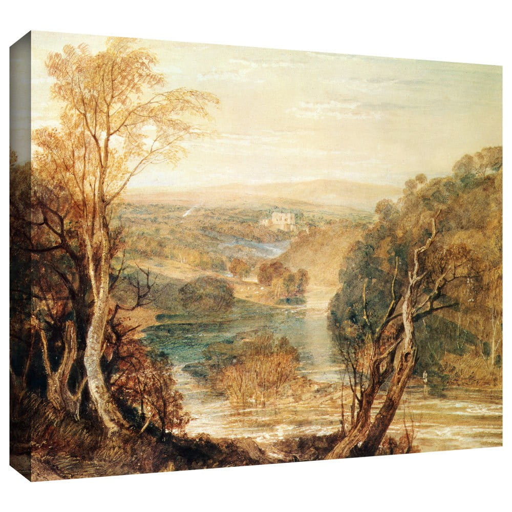 William Turner "The River Wharfe With A Distant View Of Barden Tower" Gallery-Wrapped Canvas Art