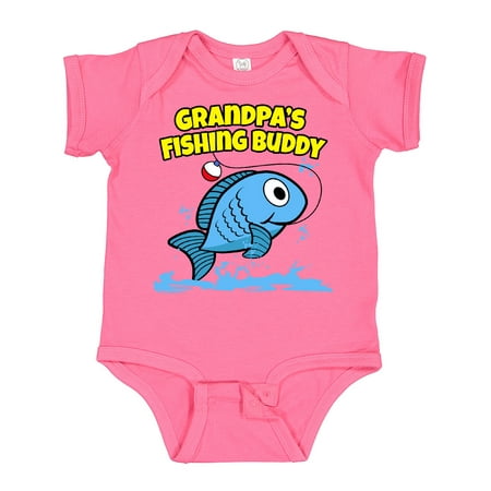 

Inktastic Grandpa s Fishing Buddy (blue) Gift Baby Boy or Baby Girl Bodysuit