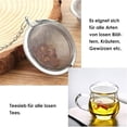 thumbnail image 3 of ZHAOCHENG piezas: infusor de té de acero inoxidable, colador de té, bola de té de 4,5 cm, filtro de té con cadena para tazas y teteras de té suelto (tamaño de bola), infusor de té, 3 of 5
