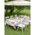 thumbnail image 4 of Outdoor Tablecloth with Umbrella Hole for Patio/Picnic/Party/Camping, Ocean Marine Creature Waterproof Table Cloth Rectangle Table Cover Washable, Watercolor Sea Turtle Starfish Coral (60"x 120"), 4 of 8