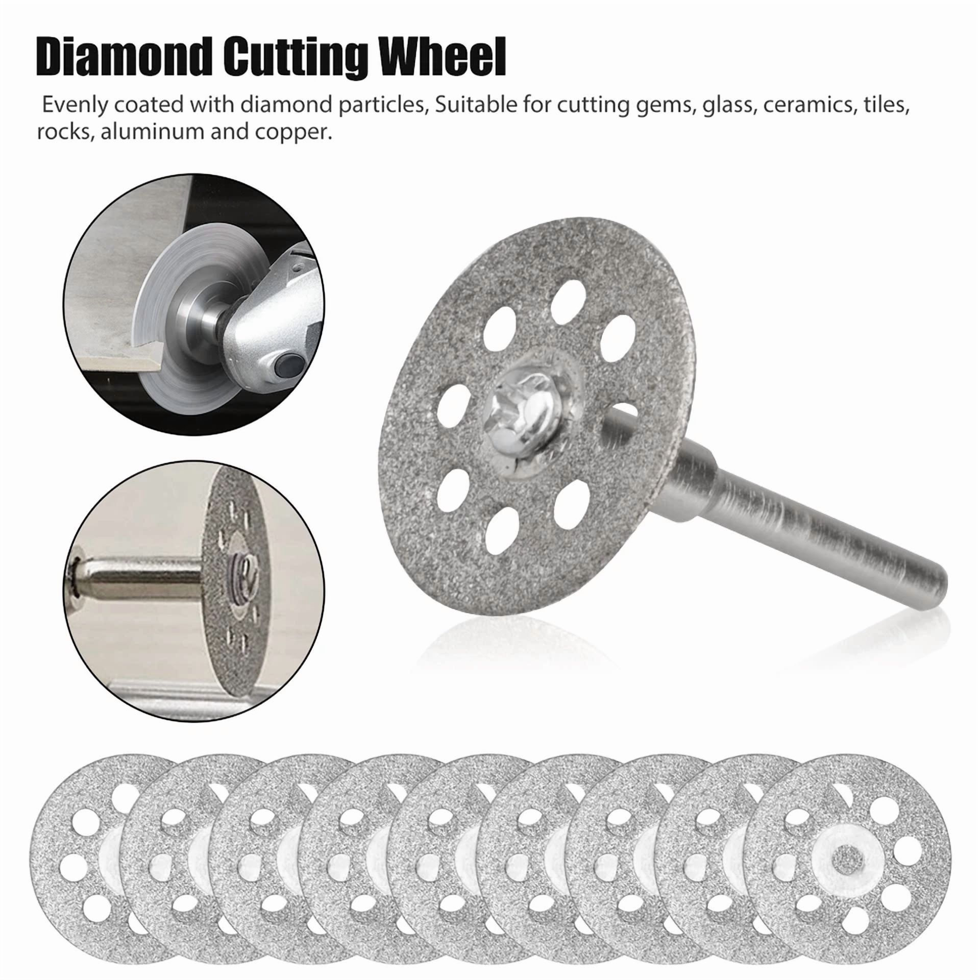 KNACK - 42Pcs Diamond Tile Glass Grinding Cutting Carving Bit Set For Dremel Rotary Tool