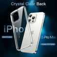 thumbnail image 4 of JETech 5 in 1 Case for iPhone 15 Pro Max 6.7-Inch with 2-Pack Each Tempered Glass Screen Protector and Camera Lens Protector, Non-Yellowing Shockproof Bumper Phone Cover (Clear), 4 of 7