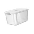 thumbnail image 1 of Caja organizadora de joyas con asa de transporte multifuncional, caja contenedora para artículos diversos Blanco, 1 of 9