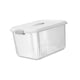 thumbnail image 1 of Caja de almacenamiento transparente para lazos de pelo, suministros de arte, costura y cuentas. Blanco, 1 of 9