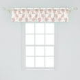 thumbnail image 2 of Ambesonne Piglet Valance Pack of 2, Pigs and Polka Dots, 54"X12", Rose and White, 2 of 4
