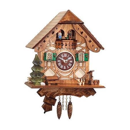 Alexander Taron 8.25 Engstler Battery-Operated Mini Cuckoo Wall Clock with Music and Chimes