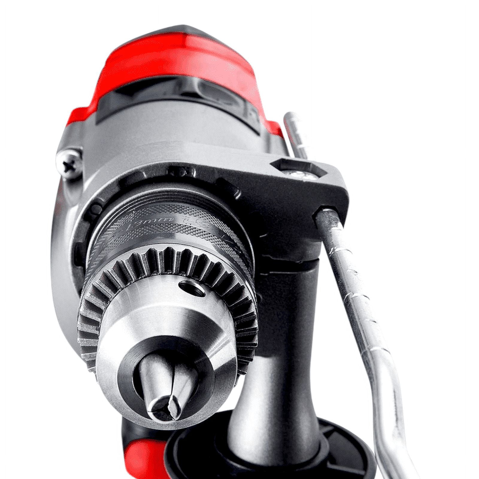 NEW 7.5 Amp 1/2 Inch Variable-Speed Electric Hammer Drill with 2800 RPM, Red
