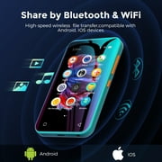 72GB WiFi Mp3 Player with Bluetooth, TIMMKOO 4.0 Full Touch Screen Mp3 Mp4 Player with Speaker, Portable HiFi Sound Digital Music Player with FM Radio, Recorder, Browser (Green)