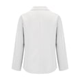 thumbnail image 5 of Yigetop Womens Blazer Womens Casual Open Front Long Sleeve Lapel Collar Button Work Business Jacket Blazers for Women White 3XL, 5 of 8
