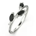 thumbnail image 2 of 0.50ct black diamond moissanite 10k White Gold Wedding Band, 2 of 4