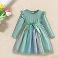thumbnail image 2 of YunPes Girls Long Sleeved Bow Dress Spring Summer and Autumn Comfortable and Fashionable Dress Baby Girl Long Sleeve Dresses, 2 of 6