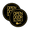 Black Gold, variant on Signs ByLITA Circle Open Door Slowly Sign (Brushed Gold) - Small