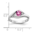 thumbnail image 2 of Primal Gold 14 Karat White Gold 6x4mm Oval Pink Sapphire and Diamond Ring, 2 of 3