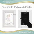 thumbnail image 5 of Langdon House 4x6 Weathered White Real Wood Picture Frames with Gold Accents, 2 Pack, Lumina Collection (US Company), 5 of 7