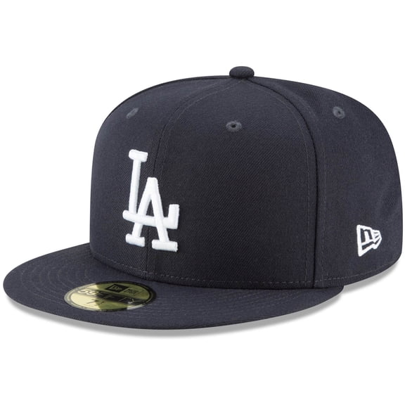 Men's New Era Navy Los Angeles Dodgers White Logo 59FIFTY Fitted Hat