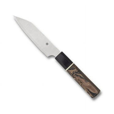 Spyderco Itamae Petty Knife Kitchen Cutlery Burl G-10 Super Blue & SUS410 Stainless Knives