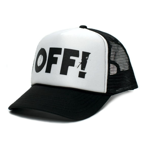Custom Off! Australian Tour Truckers Cap Hat Anthony Kiedis RHCP Black/White