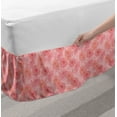 thumbnail image 2 of Floral Vintage Bed Skirt, Romantic Hand Drawn Floral Composition in Monochrome, Elastic Bedskirt Dust Ruffle Wrap Around for Bedding Decor, 4 Sizes, Pale Pink Salmon, by Ambesonne, 2 of 2