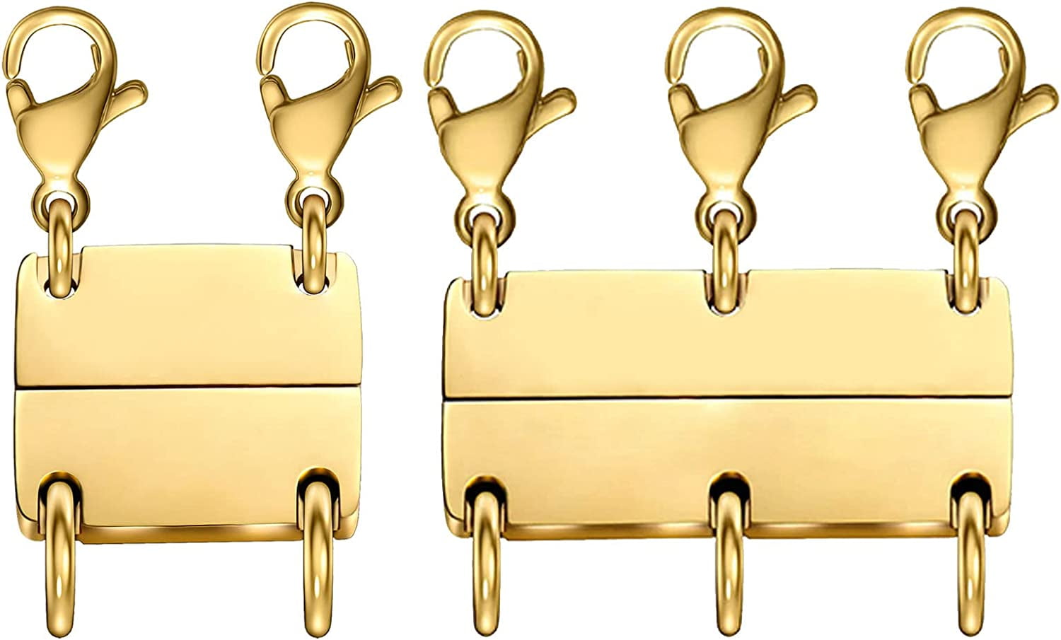 Layered Necklace Clasp 18K Gold and Silver Necklace Separator for