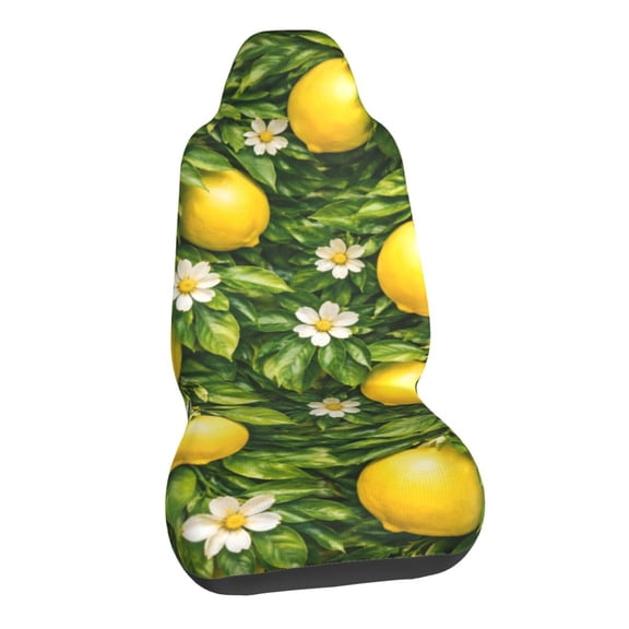 Fresh Citrus Lemon Car Seat Covers Stretch Car Seat Protectors Universal Fit